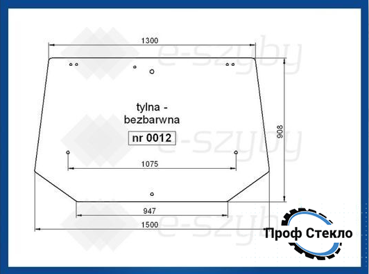 Скло Fiat M 100 115 135 160 заднє