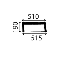 Скло бічне праве екскаватора навантажувача Ford 555B, 555C, 555D, 575D, 655C, 655D, 675D