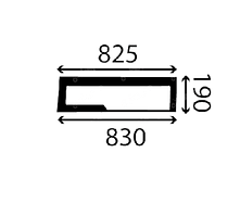 Скло бічне ліве екскаватора навантажувача Ford 555B, 555C, 555D, 575D, 655C, 655D, 675D
