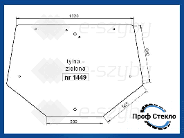 Скло Landini Starland 210 240 270 заднє