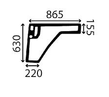 Скло дверей ліве нижнє екскаватора навантажувача Ford 555B, 555C, 555D, 575D, 655C, 655D, 675D