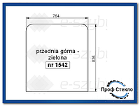 Стекло экскаватор JCB JS130LC, JS130W, JS145W, JS160W, JS175W, JS180LC, JS200W - верхняя передняя JHN0178