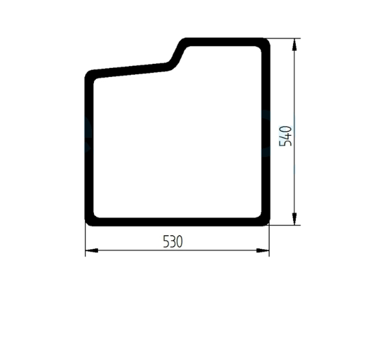 Скло нижні двері мініекскаватора Bobcat E25 E26 E32 E35 E45 E50