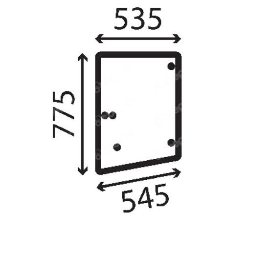 Скло ліва верхня частина передні двері Bomag
