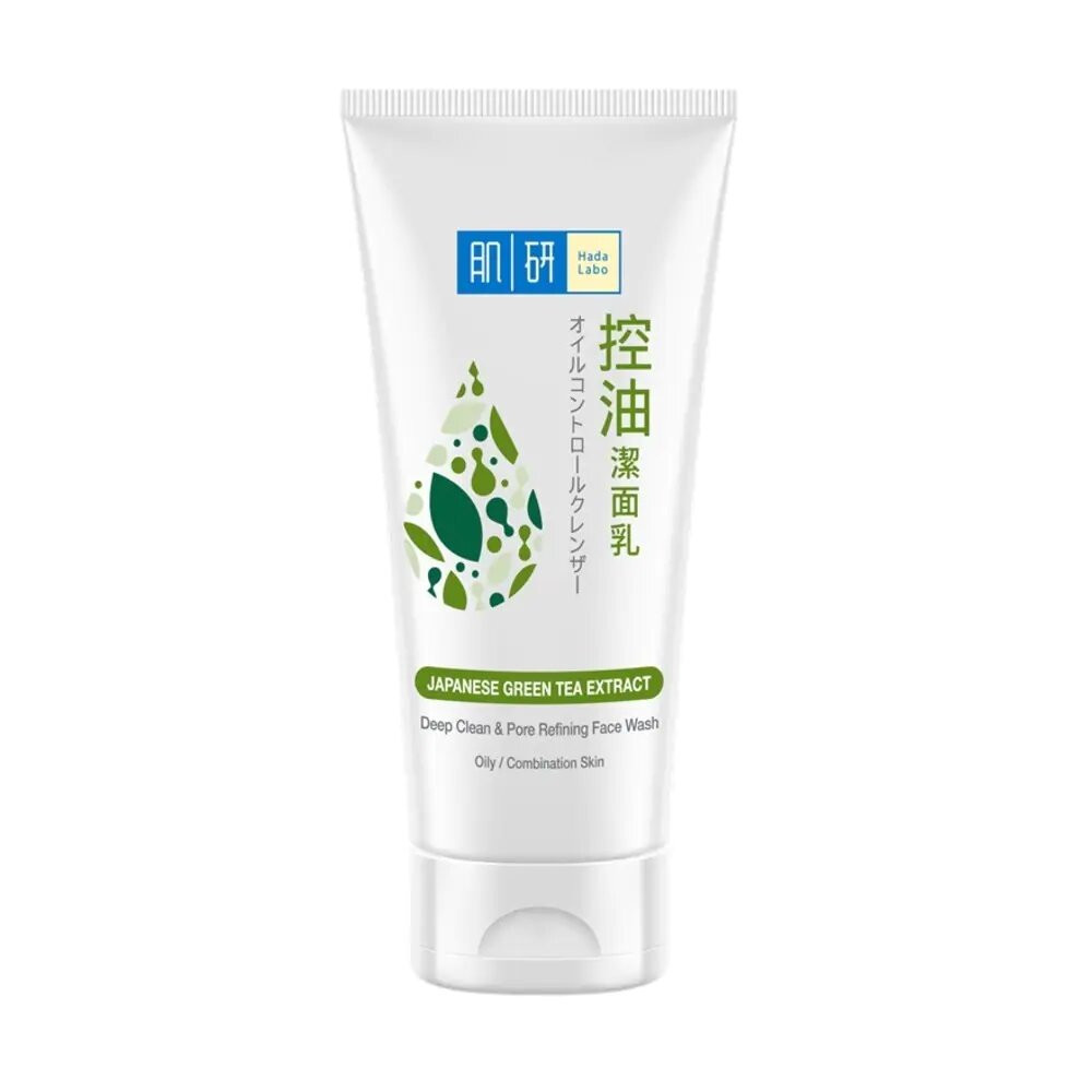 Крем-пінка для глибокого очищення пор з зеленим чаєм HADA LABO Deep Clean & Pore Refining Face Wash 100g