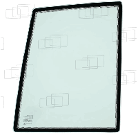 Стекло дверное левое верхнее мини экскаватора O&K RH1.17, RH1.29, RH1.35, RH1.48