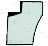 Стекло дверное левое нижнее мини экскаватора O&K RH1.17, RH1.29, RH1.35, RH1.48