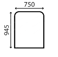 Лобовое стекло мини-экскаватора Case CX75C, 80C SR, CX145C SR, CX235C SR