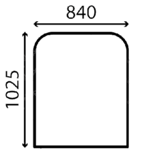 Лобове скло екскаватора Case CX470B