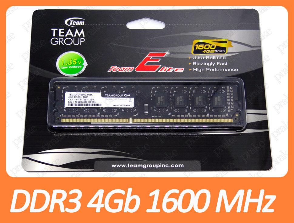 DDR3L 4GB 1600 MHz (PC3L-12800) Team (TED3L4G1600C1101), фото 1