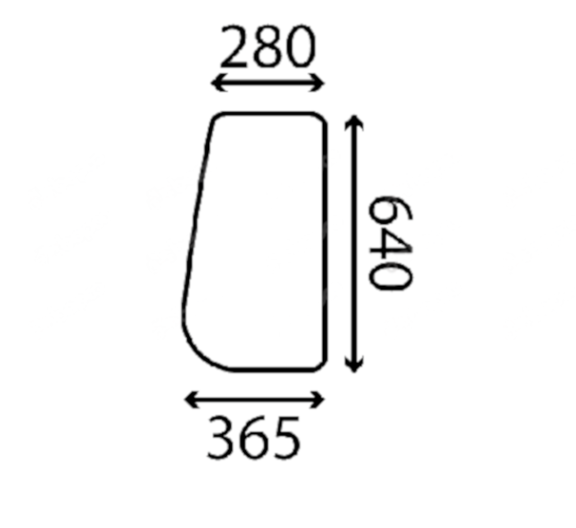 Скло праве бічне заднє міні екскаватора Case 9007 9013 9021 9033 9046