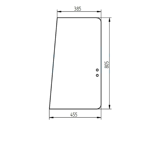 Скло дверей заднє розсувне екскаватора Case CX130 CX160 New Holland E805
