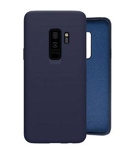 Чехол Silicone Case full для Samsung Galaxy S9 plus (G965) Navy Blue