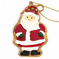 Елочная игрушка Дед Мороз, 7,6 см, красный, полистоун, декоративная новогодняя фигурка (000630-3)
