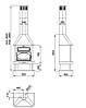 Камін пристінний зі сталі та чавуну для опалення і приготування їжі Bronpi EBRO з духовкою, фото 2