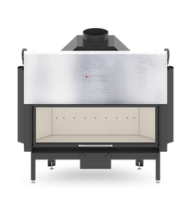 Сталева дров'яна камінна топка зі склом для повітряного опалення Hitze ALBERO AL120x43G.H