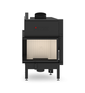Повітряна дров'яна камінна топка з кутовим склом сталева Hitze ALBERO AL9L.H