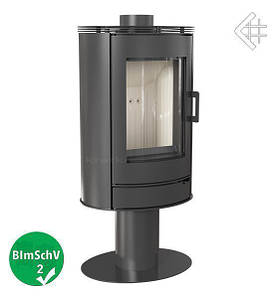 Сталева піч-камін на нозі опалювальна дров'яна Kratki Koza AB/S/NO поворотна