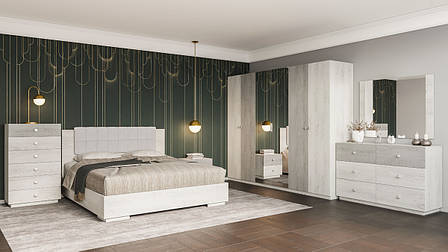 Спальня в сучасному стилі Вівіан Світ меблів, колір аляска, фото 2