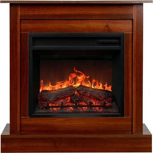 Декоративний електричний камін обігрівач з порталом, камінокомплект Aflamo Vigo Classic Горіх + Led 60 90 см