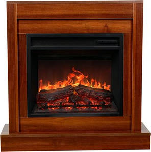 Декоративний електрокамін обігрівач з порталом для квартири, дачі, кафе Aflamo Vigo Modern Горіх + Led 60  90 см