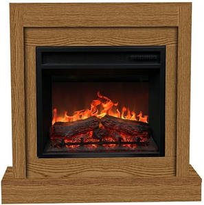 Декоративний електрокамін обігрівач з порталом, камінокомплект Aflamo Vigo Modern Дуб + Led 60 90 см