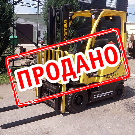 Німецький газовий вилочний навантажувач 1,6 тонни Hyster H1.6FT б/у, фото 2