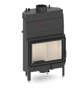 Сталева пічна камінна топка на дровах з водяним контуром Hitze ALBERO AQUASYSTEM ALAQS68x43.S