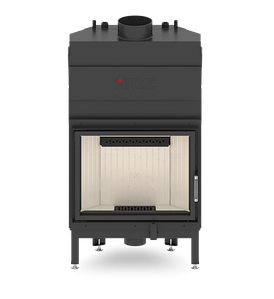 Дров'яна камінна пічна топка зі склом сталева, з водяним контуром Hitze ALBERO AQUASYSTEM ALAQS68x53.S