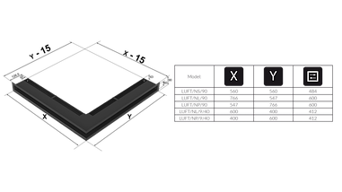 Вентиляційна решітка для каміна Kratki Люфт NP / 6/40 / B кутова біла LUFT/NP/6/40/45S/B, фото 4