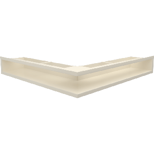 Вентиляційна решітка для каміна Kratki Люфт NS / 90 / K кутова бежева LUFT/NS/90/45S/K