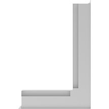 Вентиляційна решітка для каміна Kratki Люфт NP / 6/40 / B кутова біла LUFT/NP/6/40/45S/B, фото 3