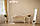 Кушетка банкетка софа диванчик Палермо Біла патина ручної роботи в стилі бароко, фото 3