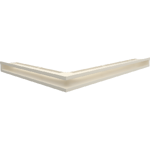 Вентиляційна решітка для каміна Kratki Люфт NP / 60 / K кутова бежева LUFT/NP/60/45S/K