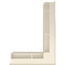 Вентиляційна решітка для каміна Kratki Люфт NP / 90 / K кутова бежева LUFT/NP/90/45S/K, фото 3