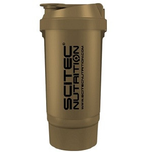 Шейкер Scitec Nutrition Shaker Traveller 2 in 1 Gold (ЗОЛОТИЙ) (500мл. + контейнер)