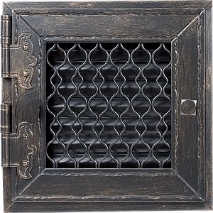 Вентиляційна решітка для каміна Kratki RETRO 22х22 графітова RETROW/22/G/A