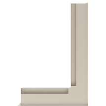 Вентиляційна решітка для каміна Kratki Люфт NP / 6/40 / K кутова бежева LUFT/NP/6/40/45S/K, фото 3