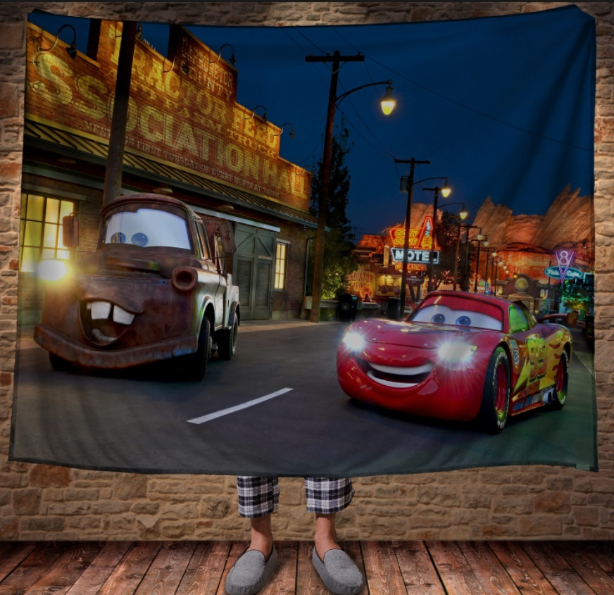 Плед з 3D принтом-Cars Макуін і Метр-Тачки