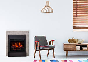 Підлоговий декоративний електрокамін з порталом, камінокомплект з обігрівом Aflamo SIMPLE Бетон + LED 60 3D, 90 см, фото 4