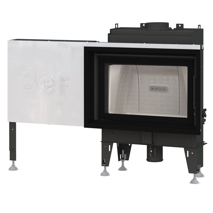 Повітряна топка для каміна вбудована сталева для будинку Bef Feel B 8 з дверцятами які відчиняються в бік (8 кВт)