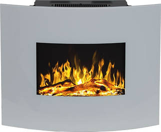 Настінний електричний камін з обігрівом Aflamo Malibu 24 White вбудовуваний електрокамін 60 см