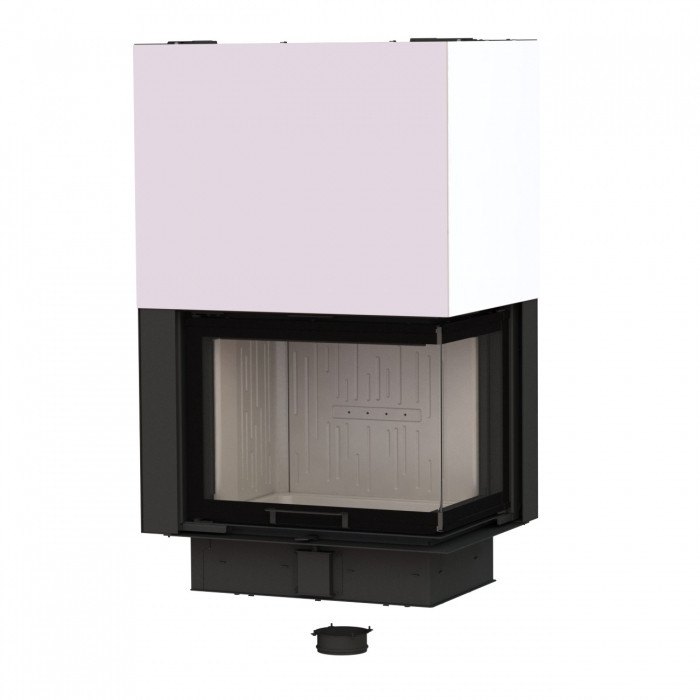 Кутова сталева камінна топка тривалого горіння для дачі BeF Fire Bear V 8 CP / CL з гільйотиною (9 кВт)