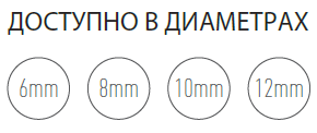 Шнур з керамічного волокна Hansa Ø 8 мм, довжина 2,5 м, фото 2