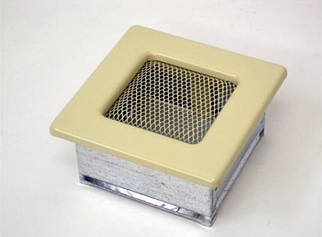 Вентиляційна решітка для каміна Kratki 11х11 см бежева 11K