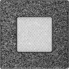 Вентиляційна решітка для каміна Kratki 11х11 см чорне срібло без жалюзі 11CS