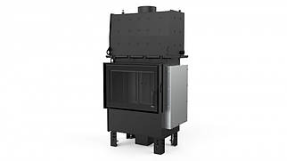 Камінна пічна топка сталева на дровах з водяним контуром DEFRO Home RIVA SM SHORT (чорний шамот)