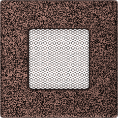 Вентиляційна решітка для каміна Kratki 11х11 см мідна без жалюзі 11M