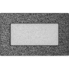 Вентиляційна решітка для каміна Kratki 11х17 см чорне срібло без жалюзі 117CS