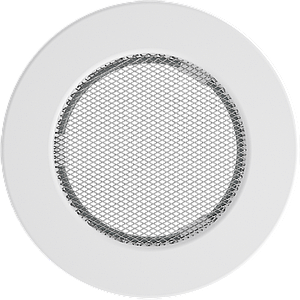 Вентиляційна решітка для каміна Kratki FI 100 кругла біла